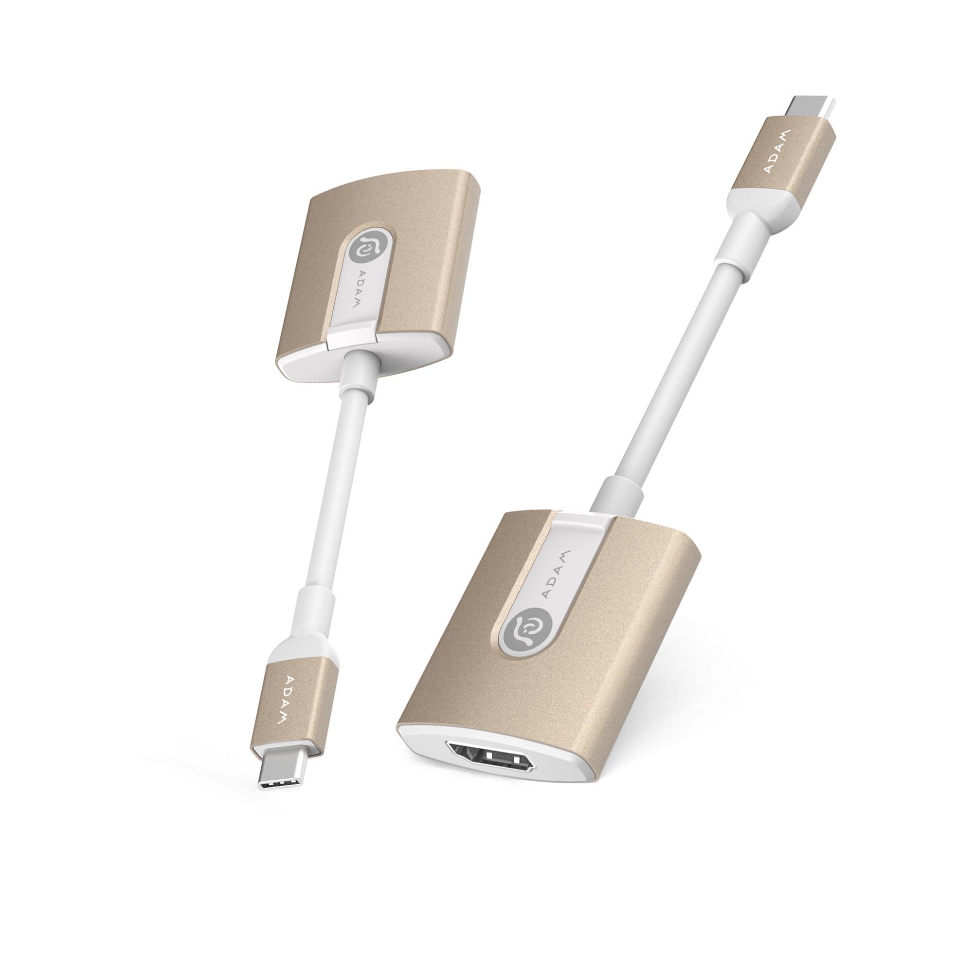 4K адаптер за свързване от USB-C към HDMI - Adam Elements 4K CASA H01 USB-C to HDMI Adapter Cable (златист)