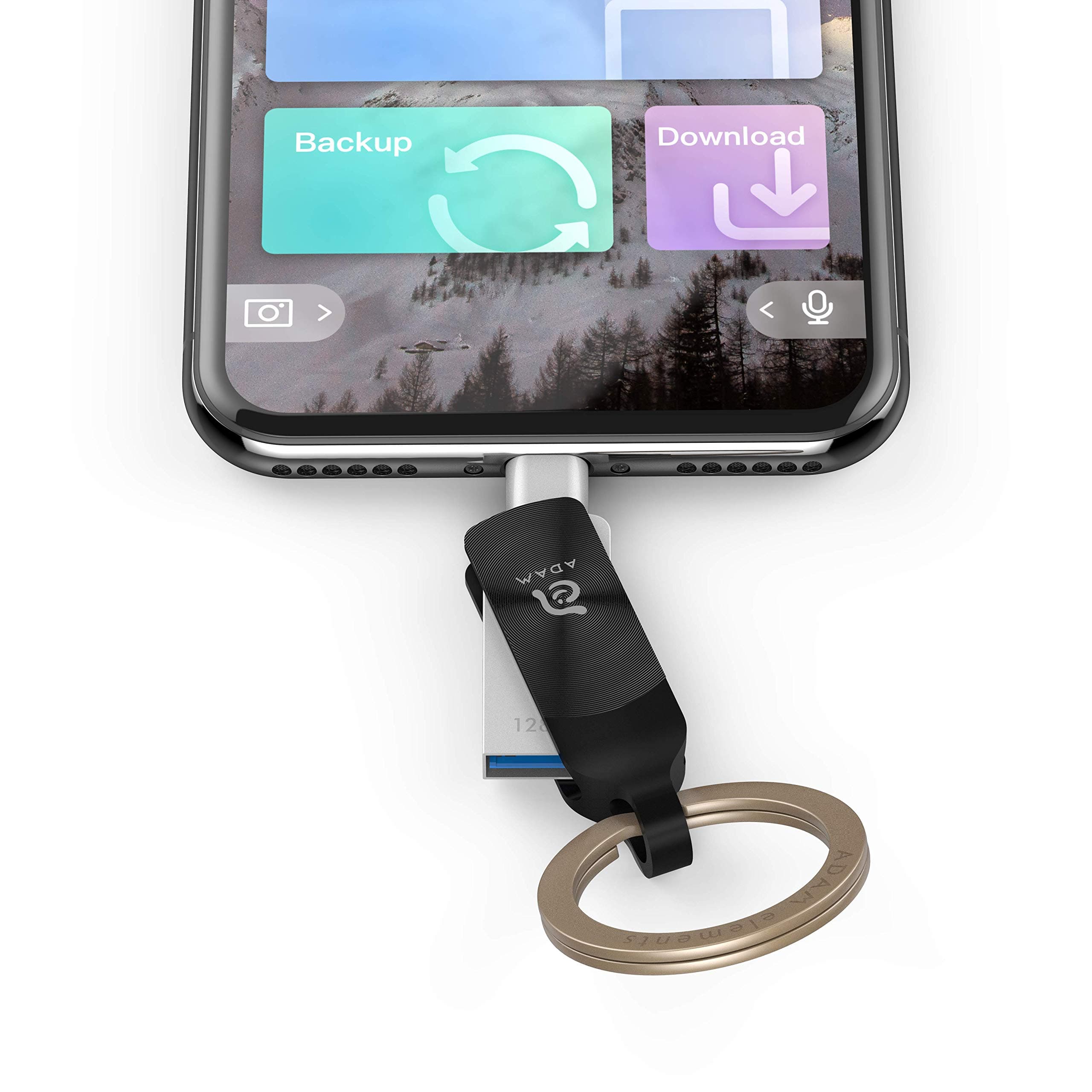 Външна памет за iPhone, iPad, iPod с Lightning (64GB) (черен) - Adam Elements iKlips Duo Plus Lightning USB 3.1