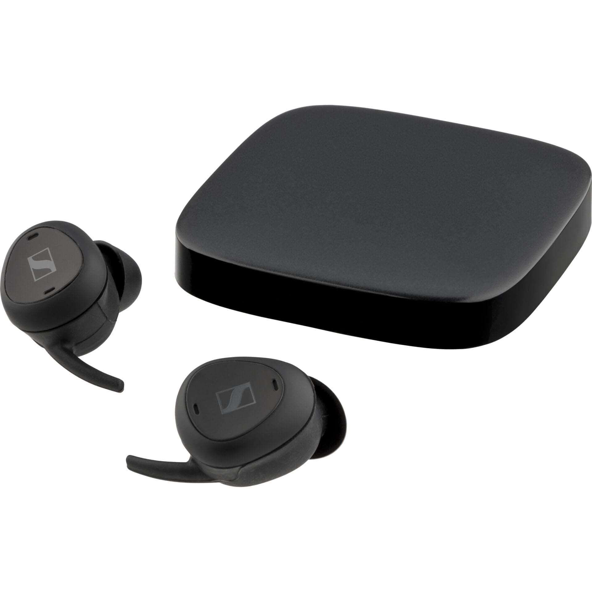 Слушалки Sennheiser TV Clear Set, безжични, микрофон, Bluetooth, до 15 часа време на работа, тип "тапи", 5 нива на яснота на речта, телевизионен предавател, черни
