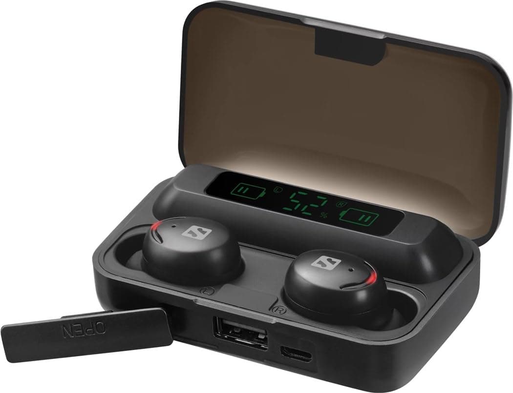 Слушалки Sandberg 126-38, безжични, микрофон, Bluetooth, до 6 часа време на работа, черни