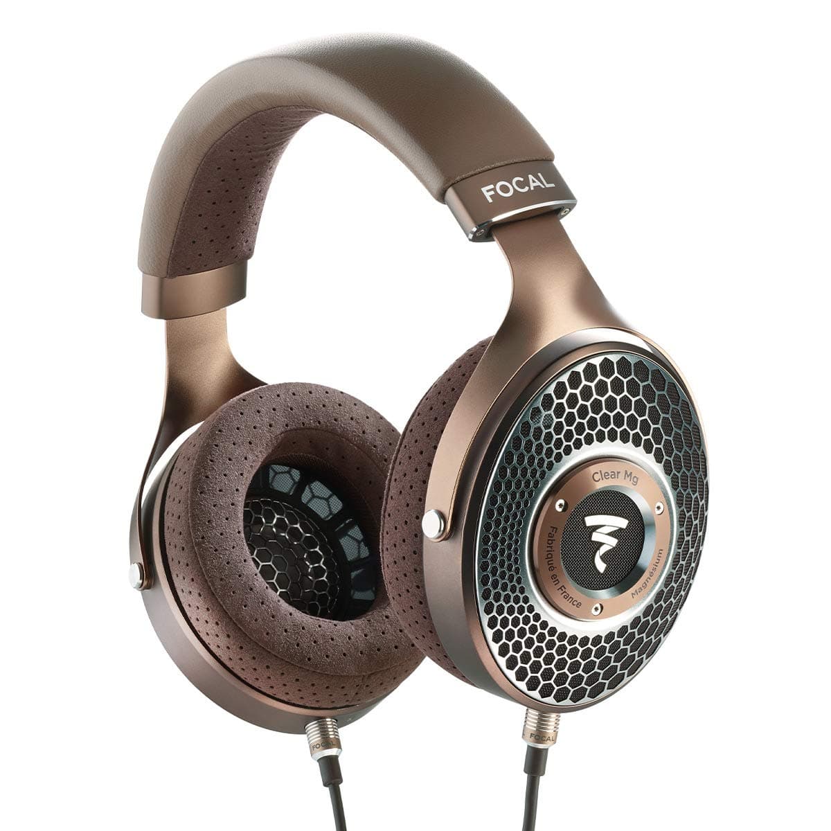 Слушалки Focal Clear MG, 6.35mm жак, 40mm говорители, 5 - 28 000 Hz честотен диапазон, 55 ohms, кафяви