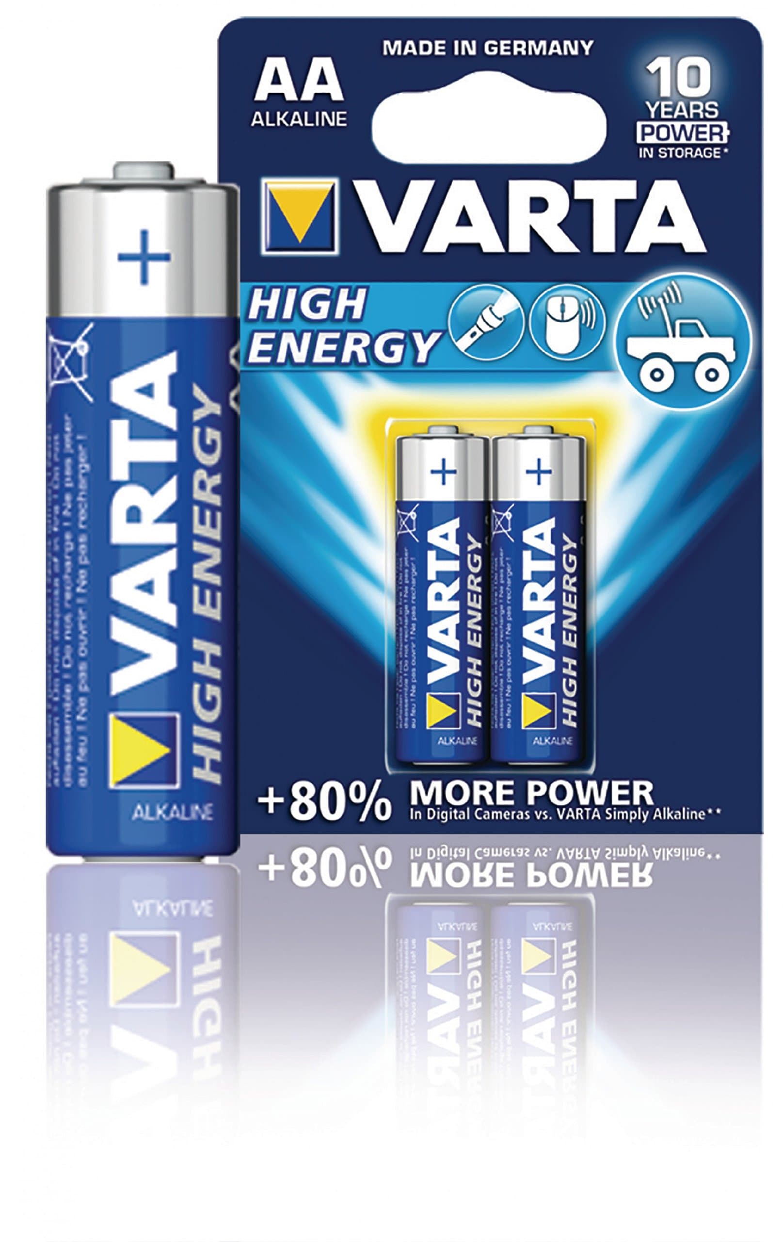 Алкални батерии Varta Longlife Power AA, 2бр