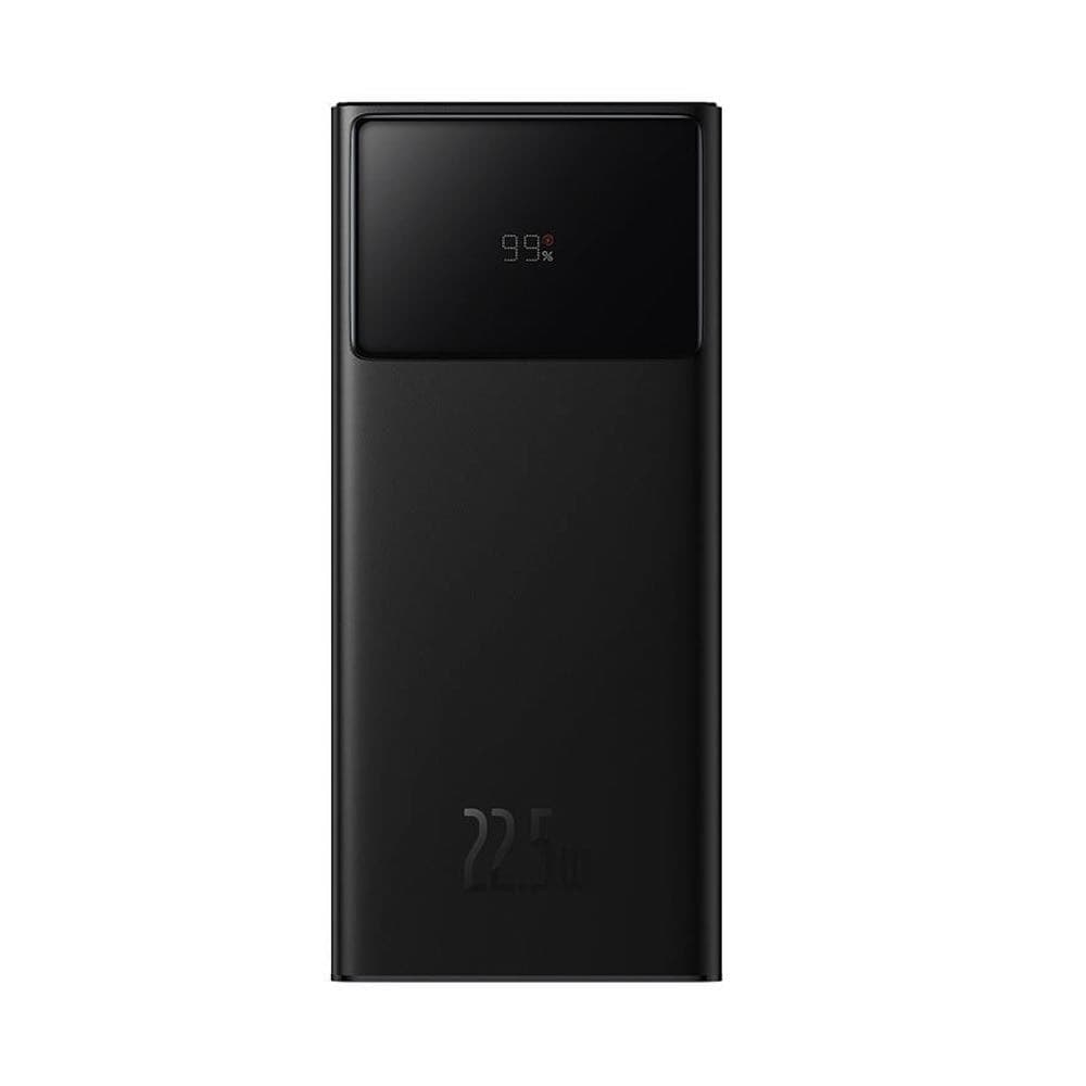 Външна батерия с 2xUSB-A и 1xUSB-C изходи с технология за бързо зареждане - Baseus Star Lord LED Display Power Bank 22.5W 30000 mAh (PPXJ080101) (черен)