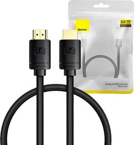 Високоскоростен 8K HDMI към HDMI кабел (50 см) - Baseus High Definition Series HDMI 2.1, 8K 60Hz Cable (черен)