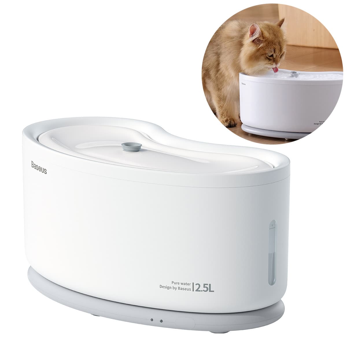 Автоматична поилка за домашни любимци (бял) - Baseus Lotis Y1 Smart Pet Water Dispenser (ACLY000202)