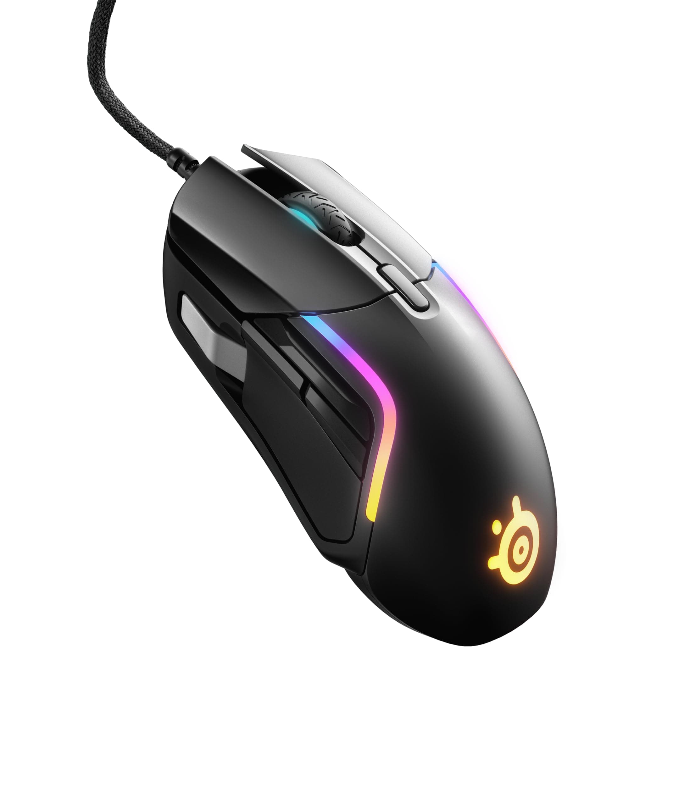 Мишка SteelSeries Rival 5, оптична (18000 dpi), 9 програмируеми бутона, USB, черна, RGB подсветка