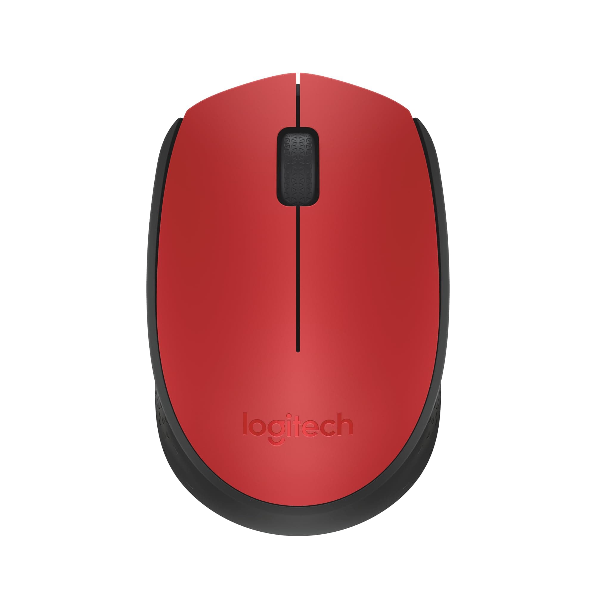 Мишка Logitech M171, безжична, оптична (1000 dpi), USB, червена