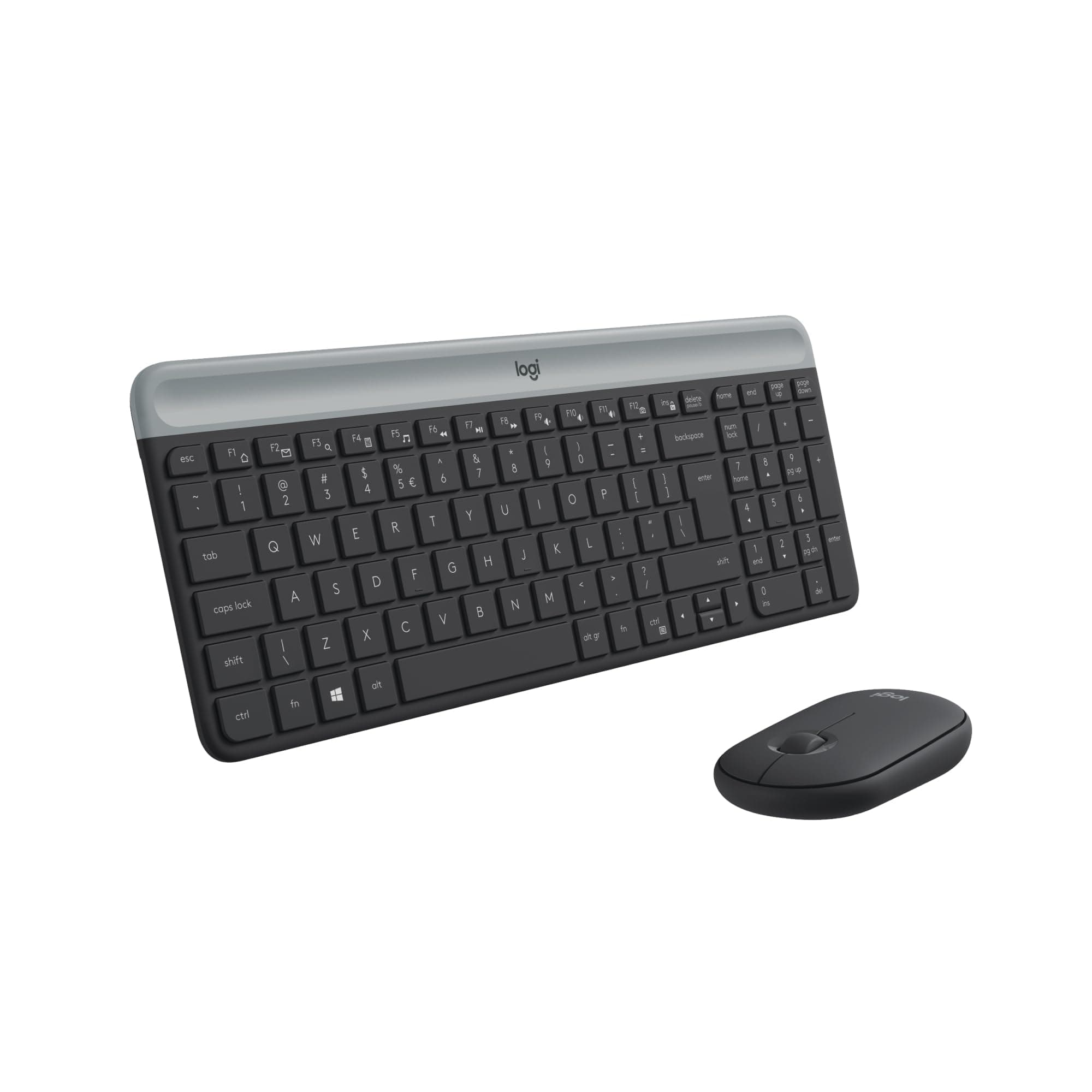 Комплект клавиатура и мишка Logitech MK470 Slim Wireless Combo, безжични, 1000 Dpi, USB, черни