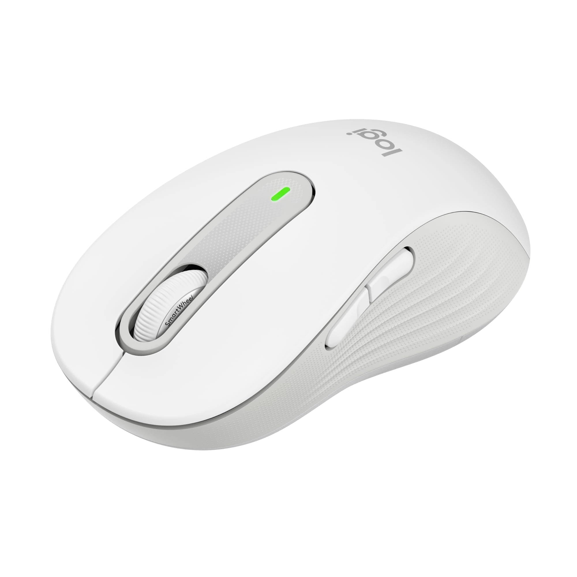 Мишка Logitech Signature M650 L Off White, оптична (4000 dpi), безжична, USB, Bluetooth, бяла