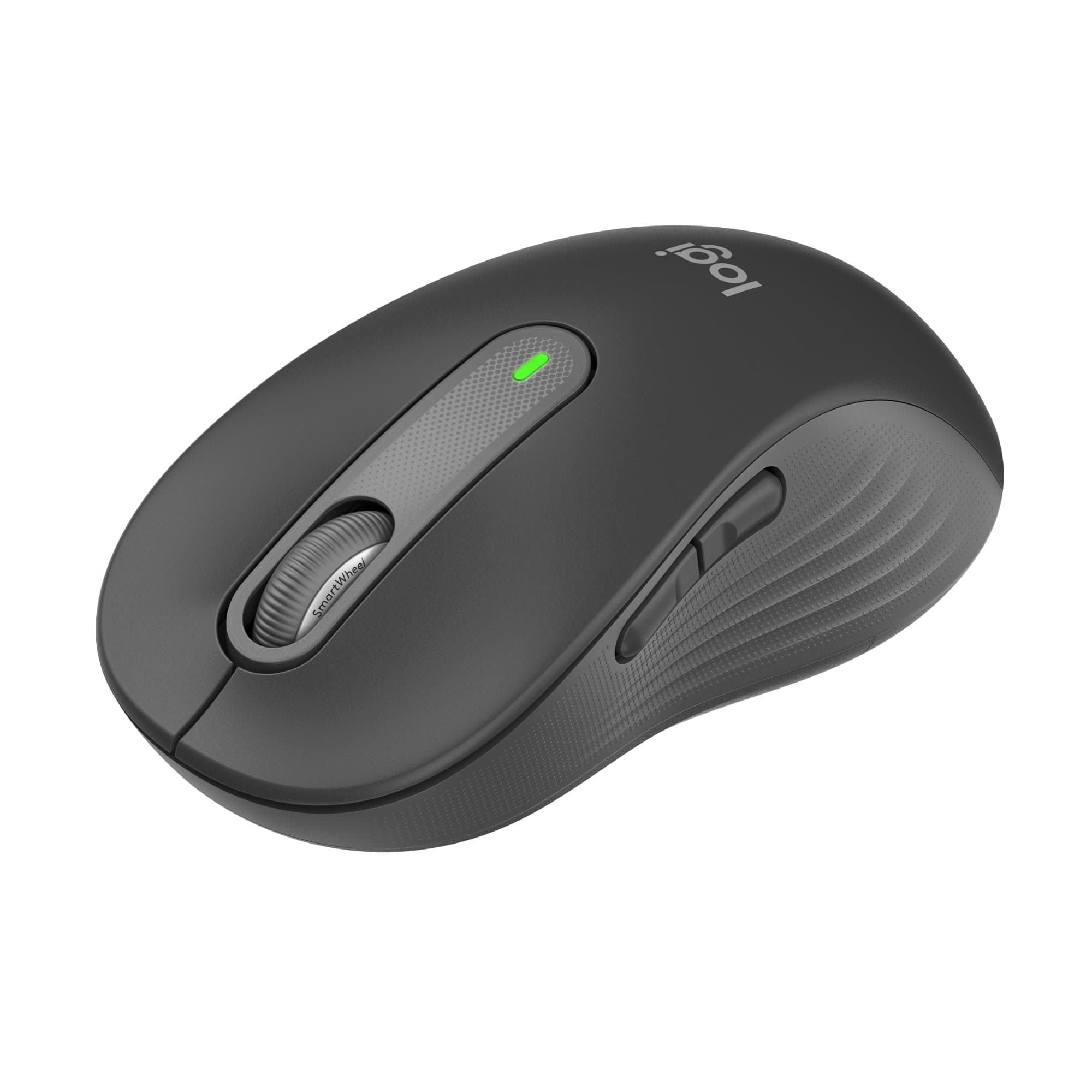 Мишка Logitech Signature M650 L Graphite, оптична (4000 dpi), безжична, USB, Bluetooth, черна