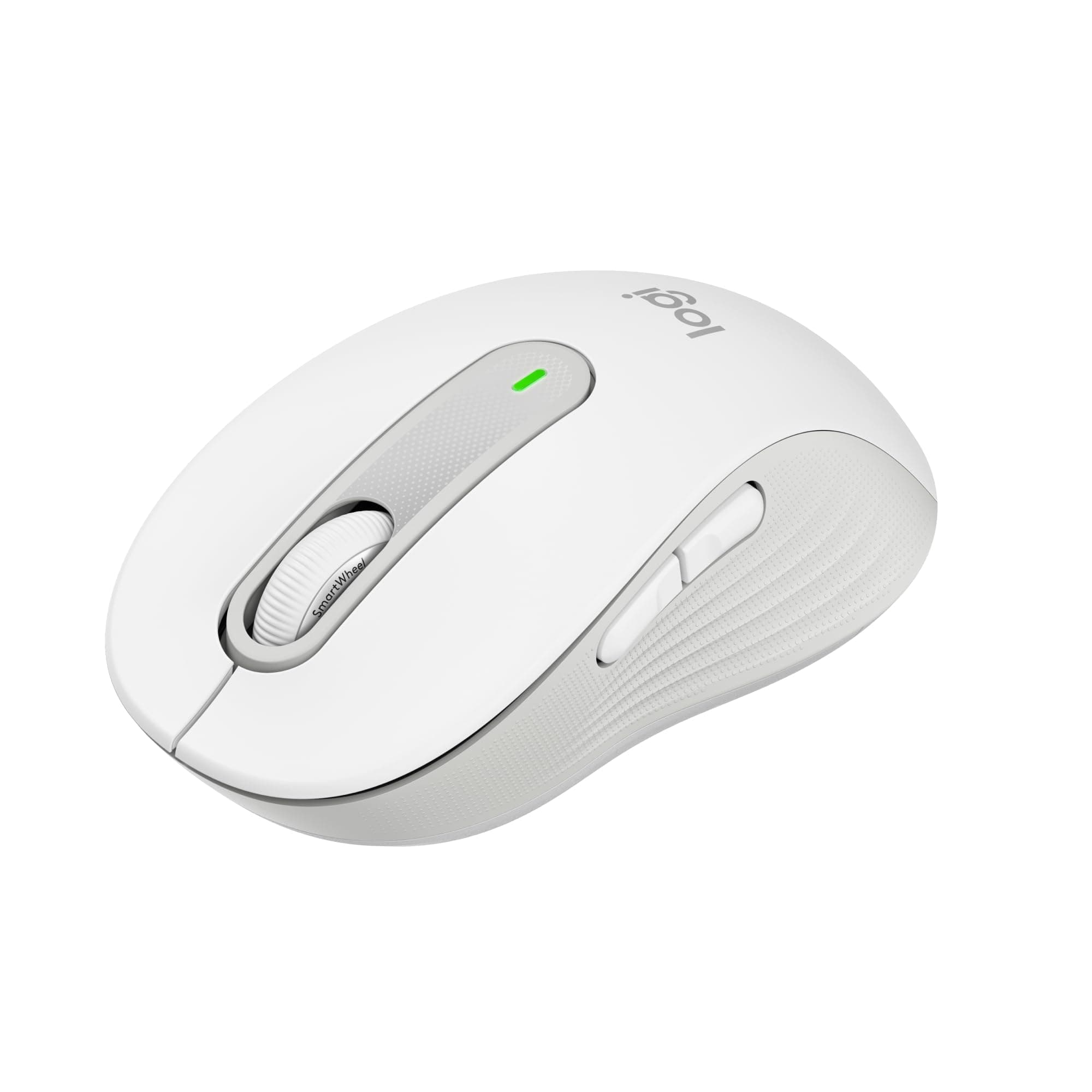 Мишка Logitech Signature M650 Off-white, оптична (4000 dpi), безжична, USB, Bluetooth, бяла