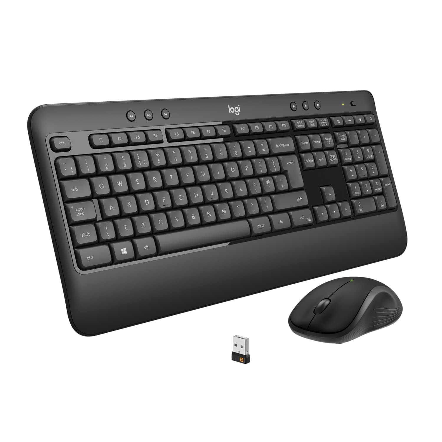 Комплект клавиатура и мишка Logitech MK540 Advanced, безжични, USB, черни
