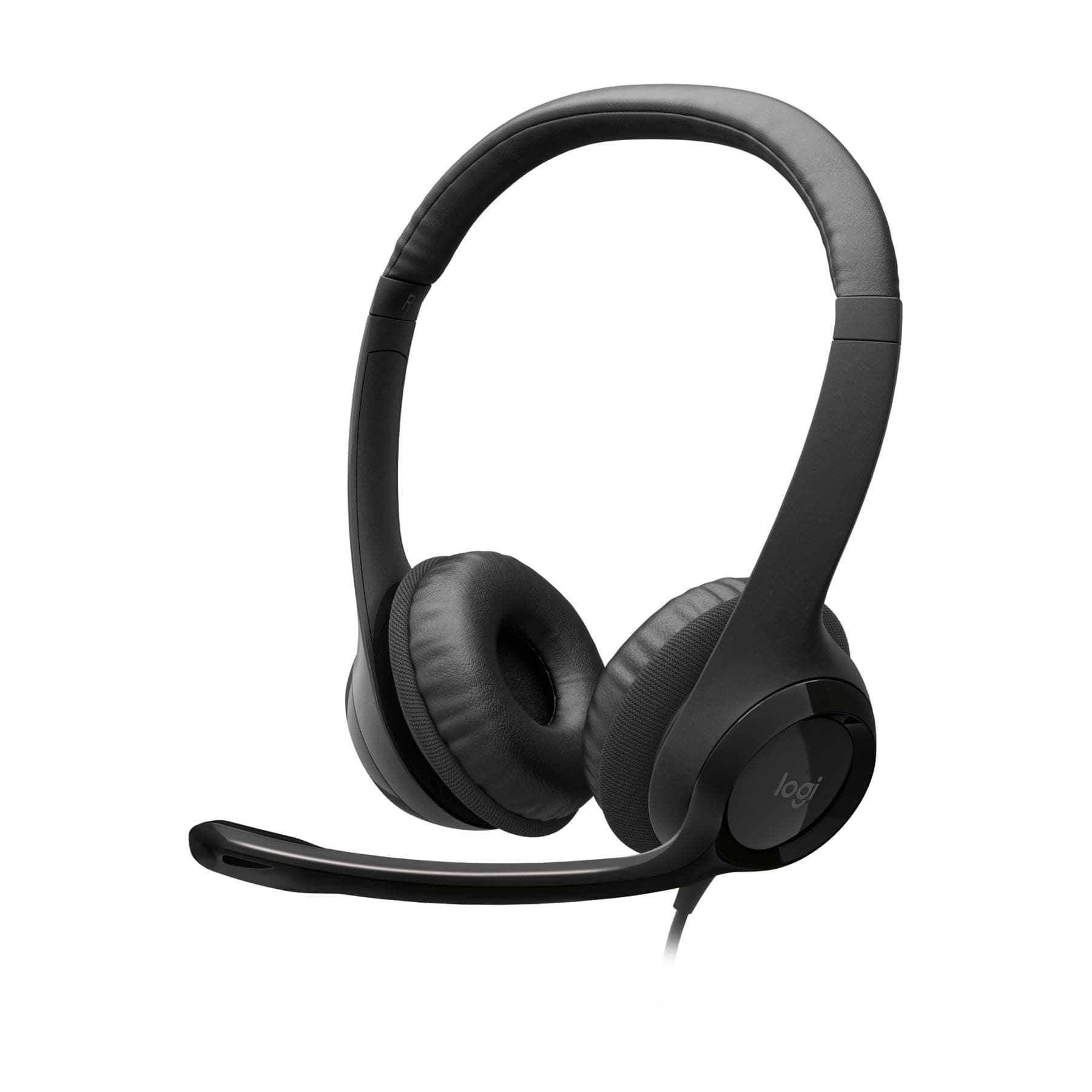 Слушалки Logitech H390, микрофон, 1.9 m кабел, черни