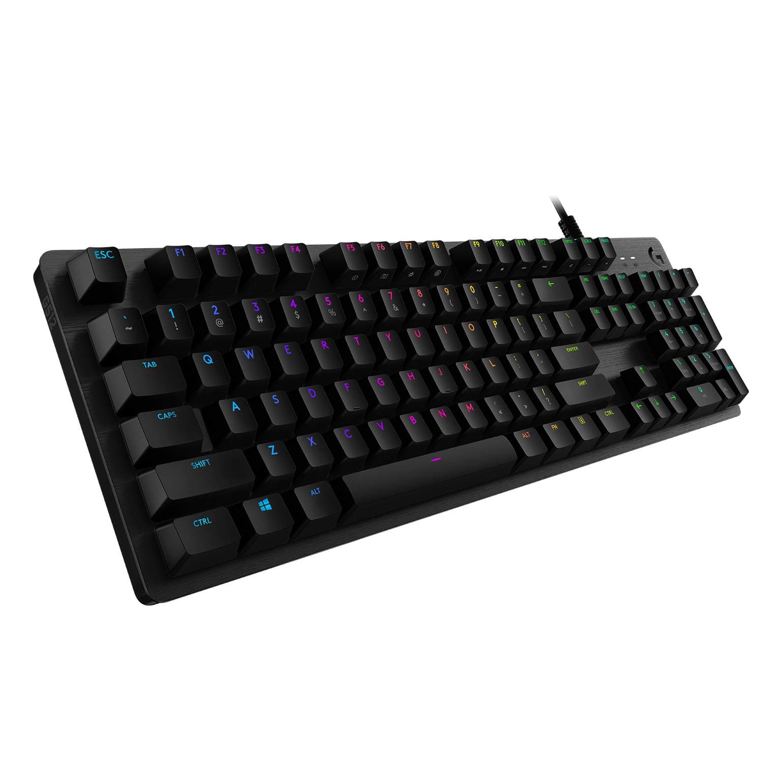 Клавиатура Logitech G512 Carbon, механична, GX Brown Tactile Switch, геймърска, подсветка, черна