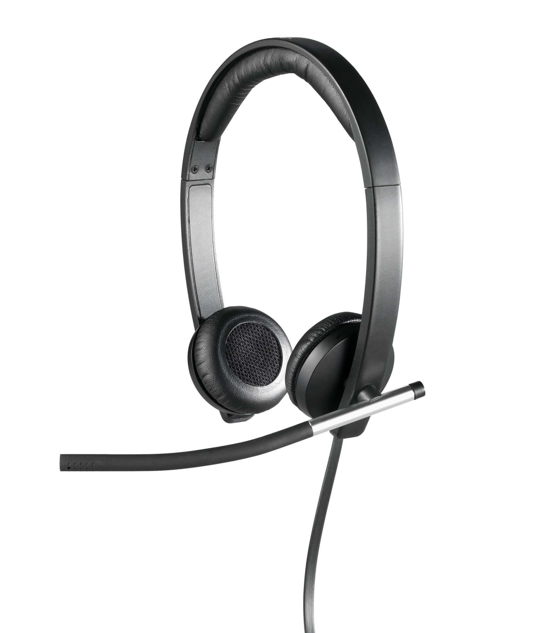 Слушалки Logitech Stereo H650e, микрофон, черни