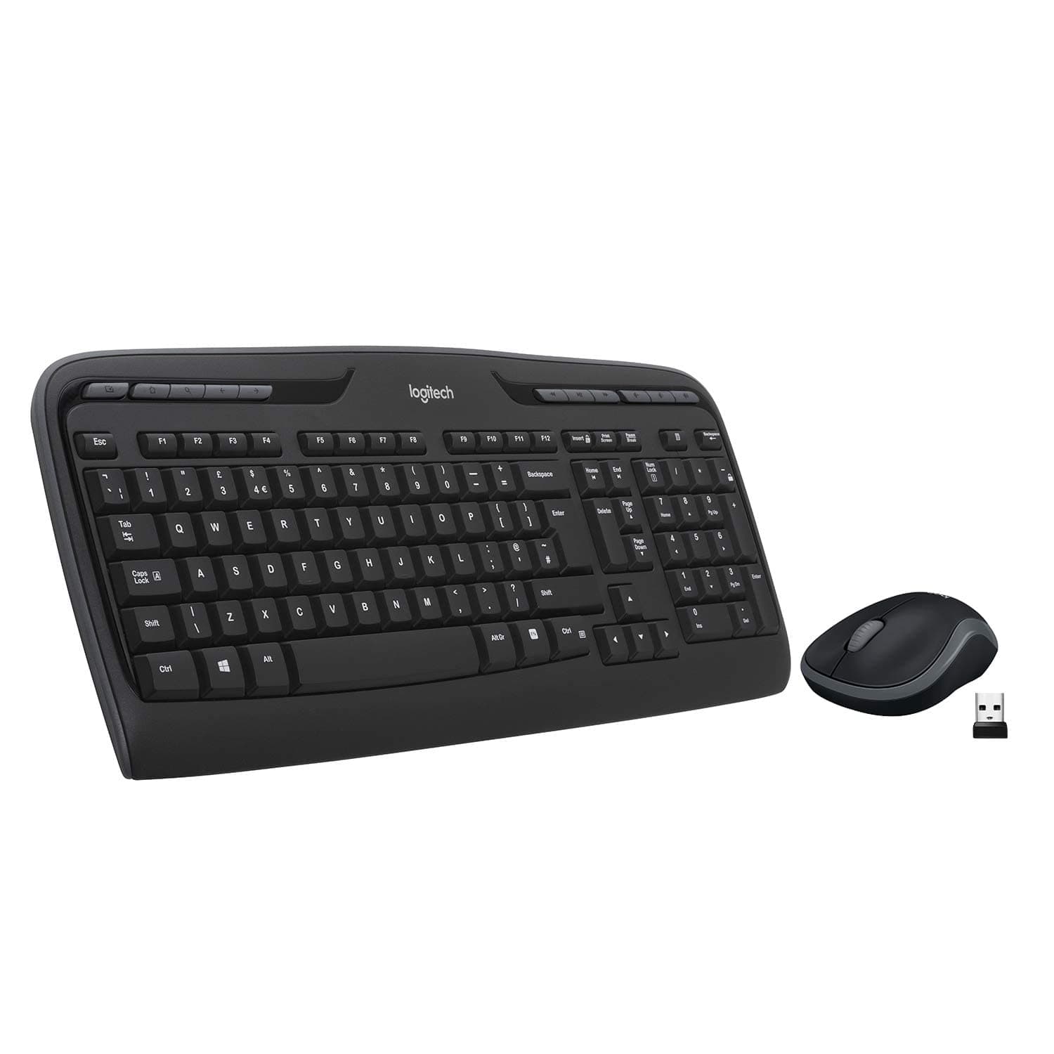 Комплект клавиатура и мишка Logitech MK330 WL, безжични, USB, черни