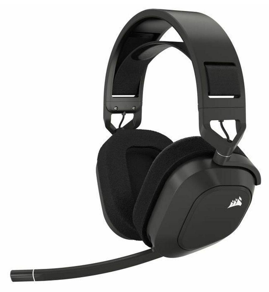 Слушалки Corsair HS80 MAX Wireless, безжични, Bluetooth, USB, микрофон, гейминг, 50mm драйвери, Dolby Atmos, сиви
