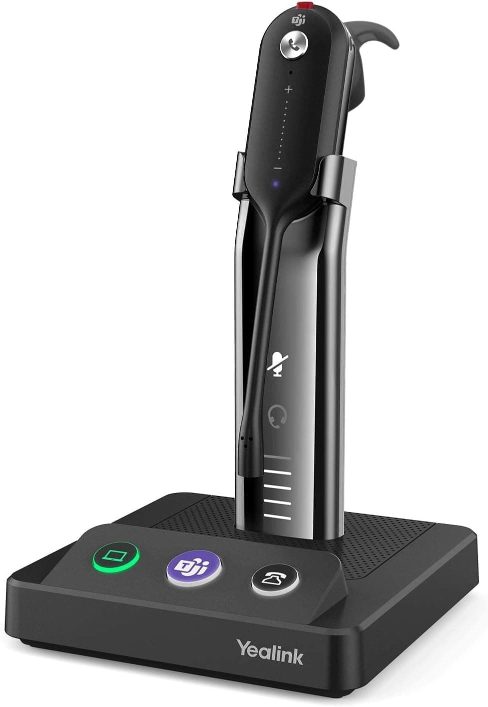 Слушалка Yeаlink WH63, безжична, USB, DECT, микрофон, до 7 часа време на работа, сертифицирана за Microsoft Teams черна