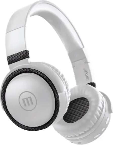 Слушалки Maxell BTB52, безжични, микрофон, Bluetooth, 3,5 mm, до 8 часа време на работа, microUSB, бели