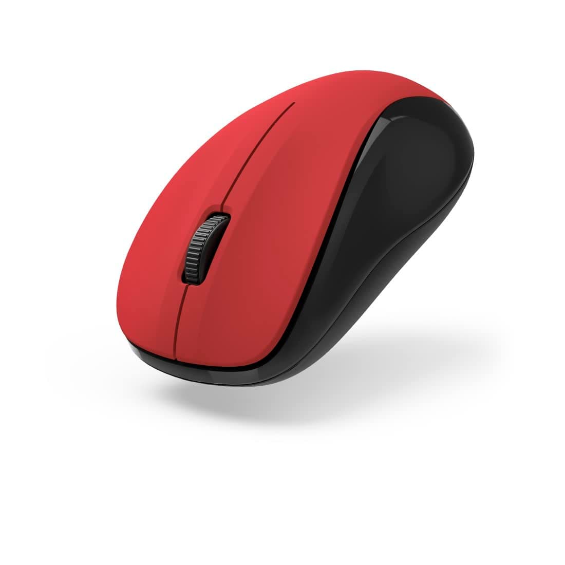 Мишка Hama MW-300 V2, оптична (1200 dpi), безжична, USB, червена