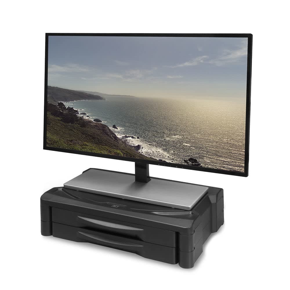 Стойка за монитор ACT AC8215, за бюро, за екрани до 32", VESA до 50x50, до 10 кг, фиксирана, черна