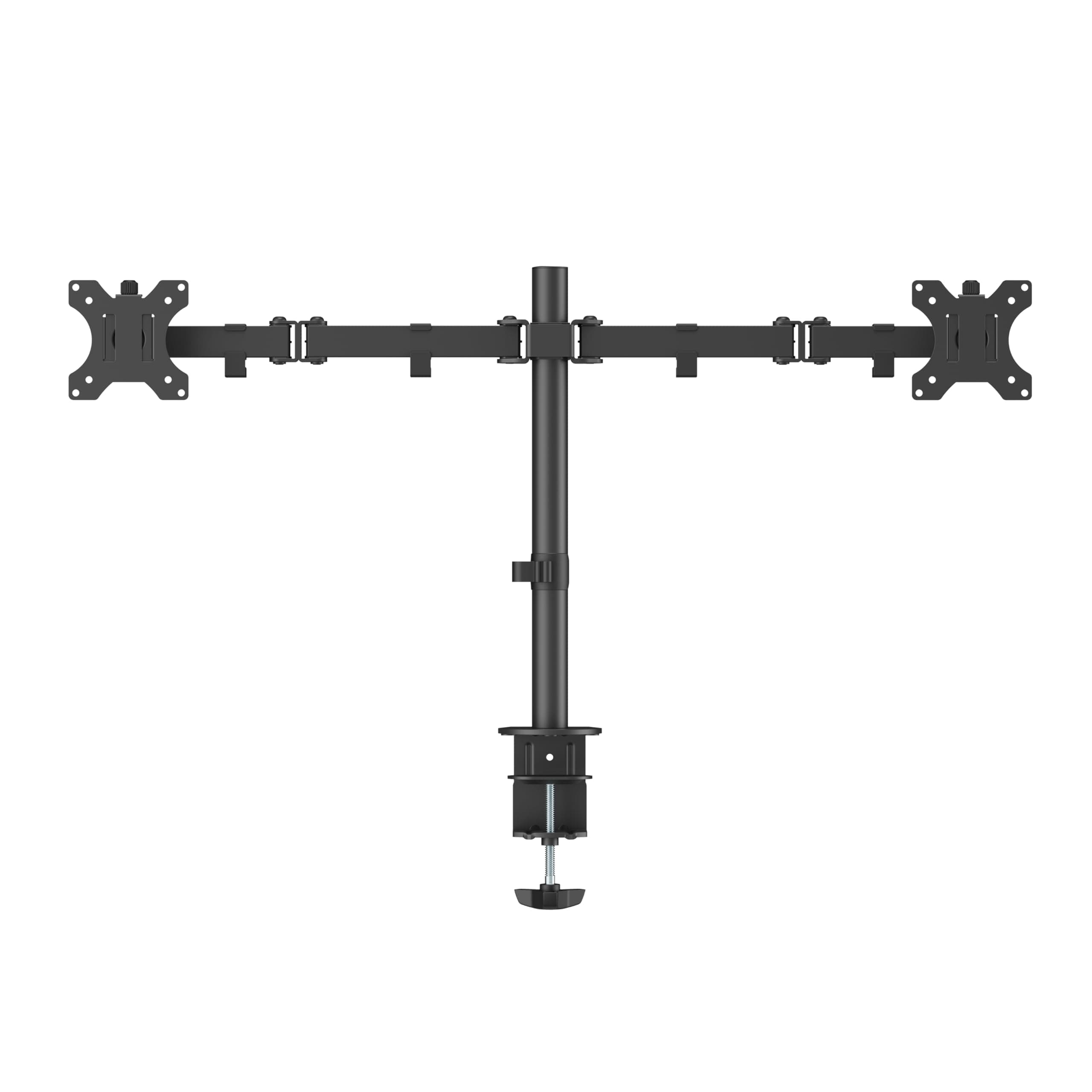 Стойка за монитори ACT AC8302, за бюро, за екрани от 10" до 32", VESA до 100 x 100, до 8 кг, регулируема, за до 2бр. монитора, черна