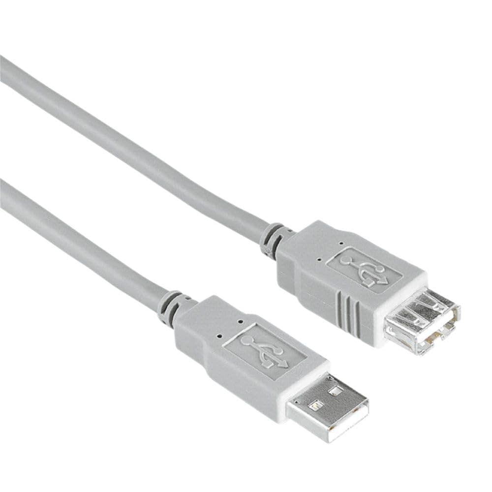 Кабел Hama 200906, от USB A(ж) към USB A(м), 3m., сив