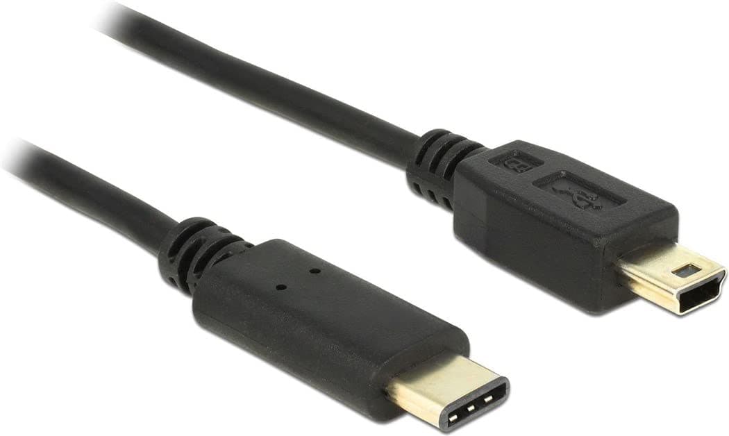 Кабел DeLock, от USB-C(м) към USB-B(м), 0.5m, черен
