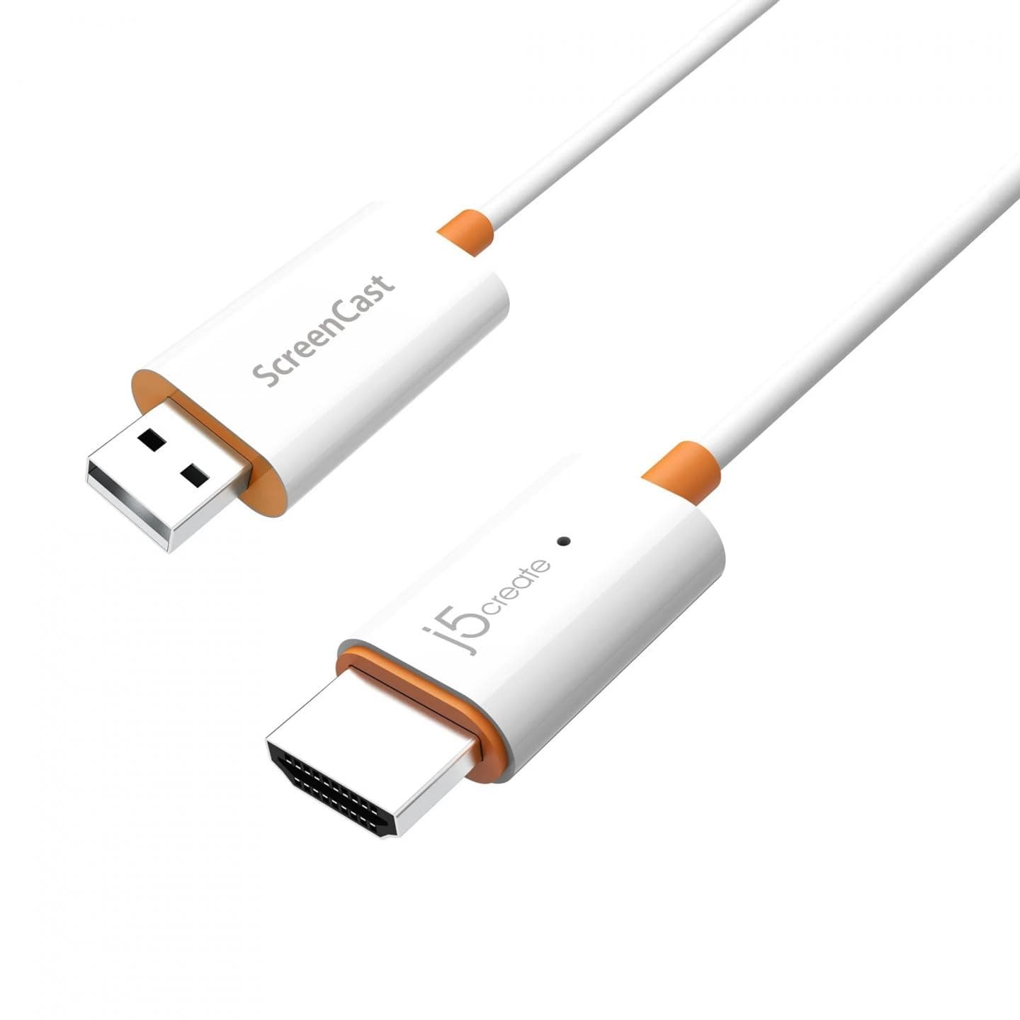 Адаптер j5create JVAW56, от USB-A(м) към HDMI(м), бял, 1080p@60Hz