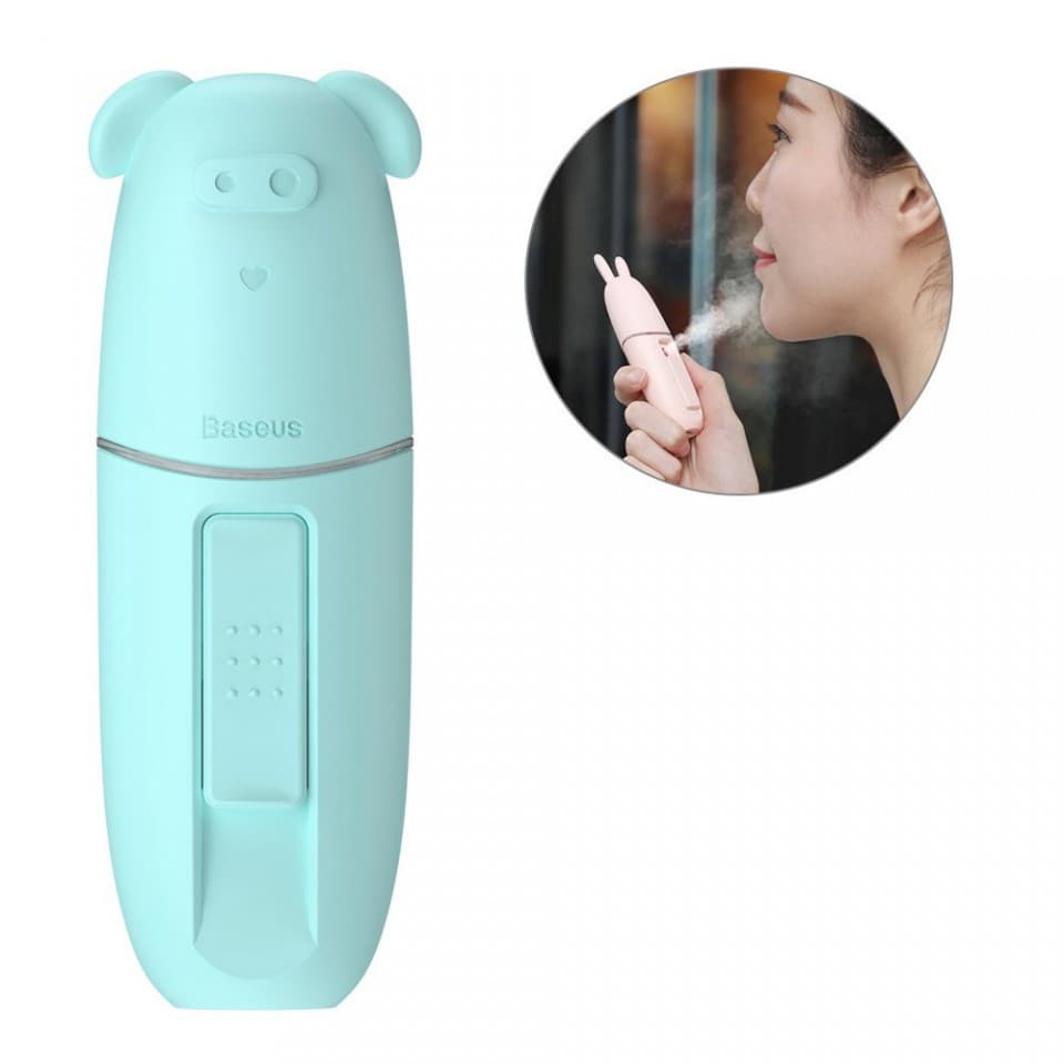 Портативен охлаждащ спрей, разпръскващ вода в топлите дни - Baseus Portable Moisturizing Sprayer (син)