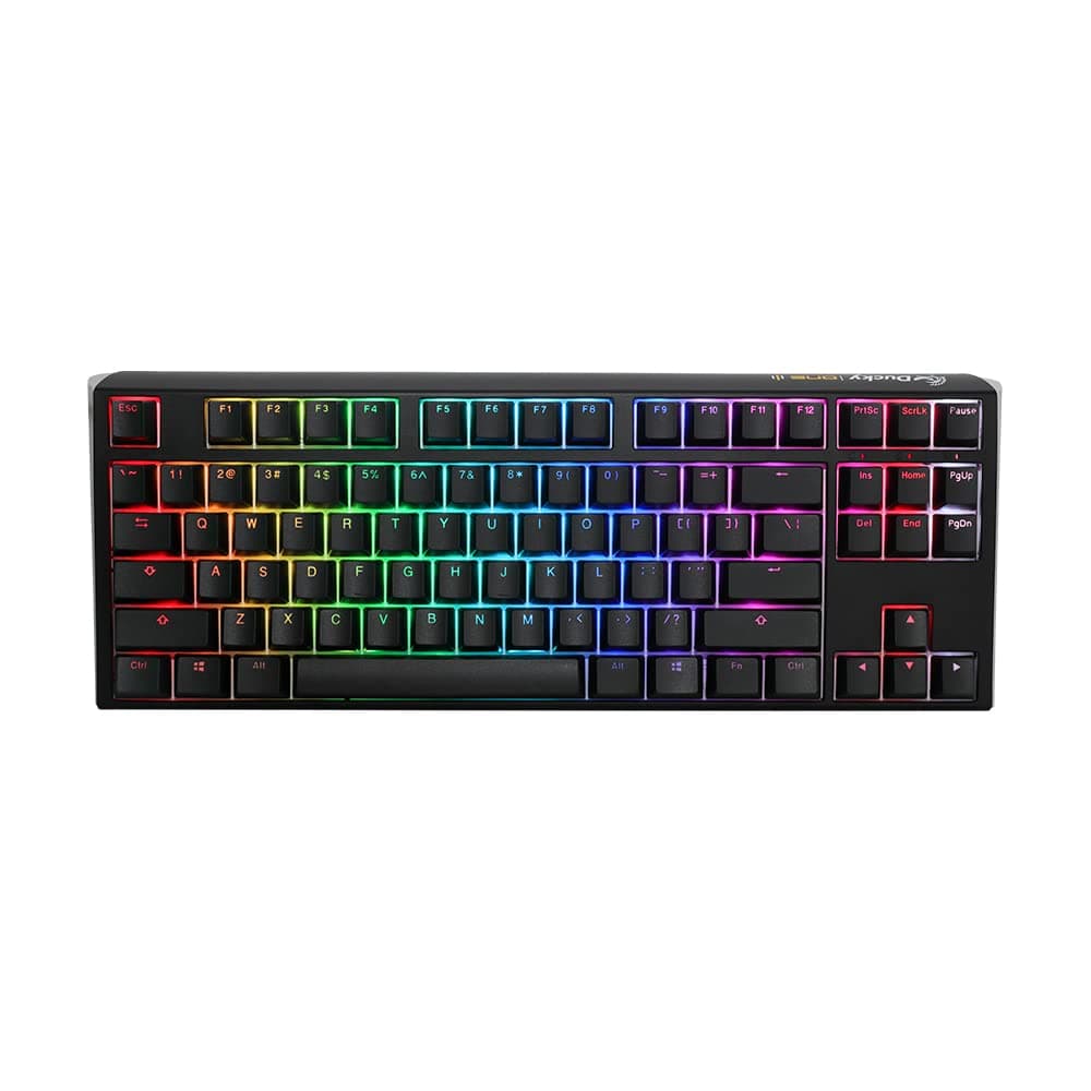 Клавиатура Ducky 3 Classic TKL, жична, гейминг, механична, Hotswap Cherry MX Silver суичове, RGB подсветка, черна, USB
