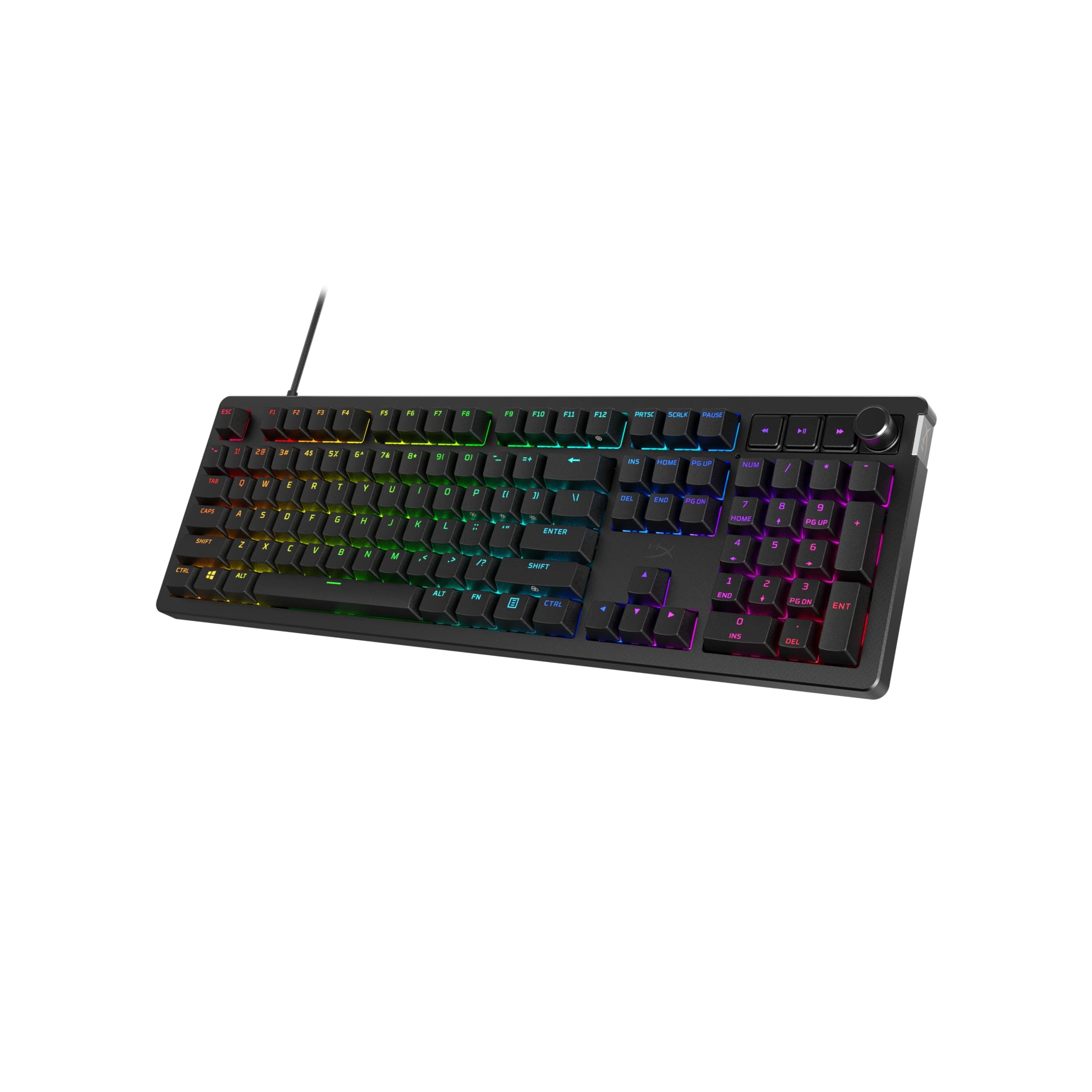 Клавиатура HyperX Alloy Rise, механична, HyperX Linear суич, гейминг, RGB подсветка, N-Key Rollover, Anti-Ghosting, черна, USB