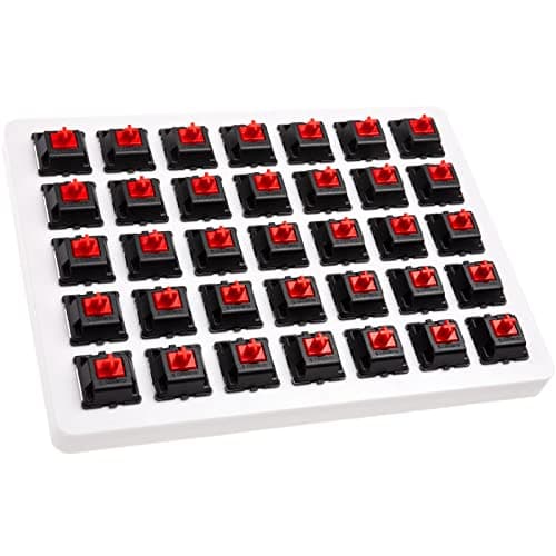 Суичове за механична клавиатура Keychron Cherry MX Red Switch Set 35 броя, червени