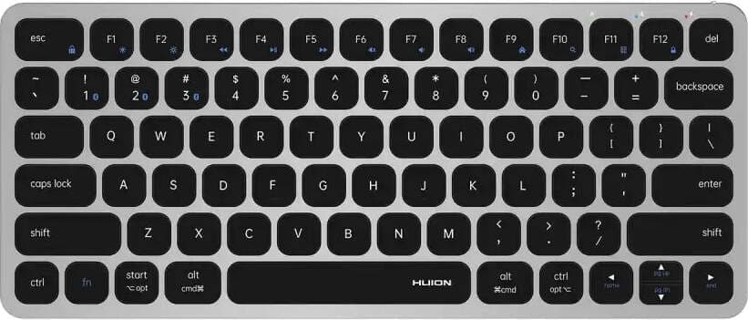 Безжична клавиатура Huion HB186S, универсална, за графични таблети, сребристо-черна