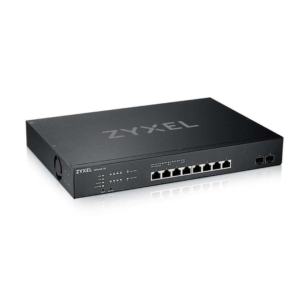 ZyXEL XS1930-10, 8-port Multi-Gigabit Smart Managed Switch with 2 SFP+ Uplink