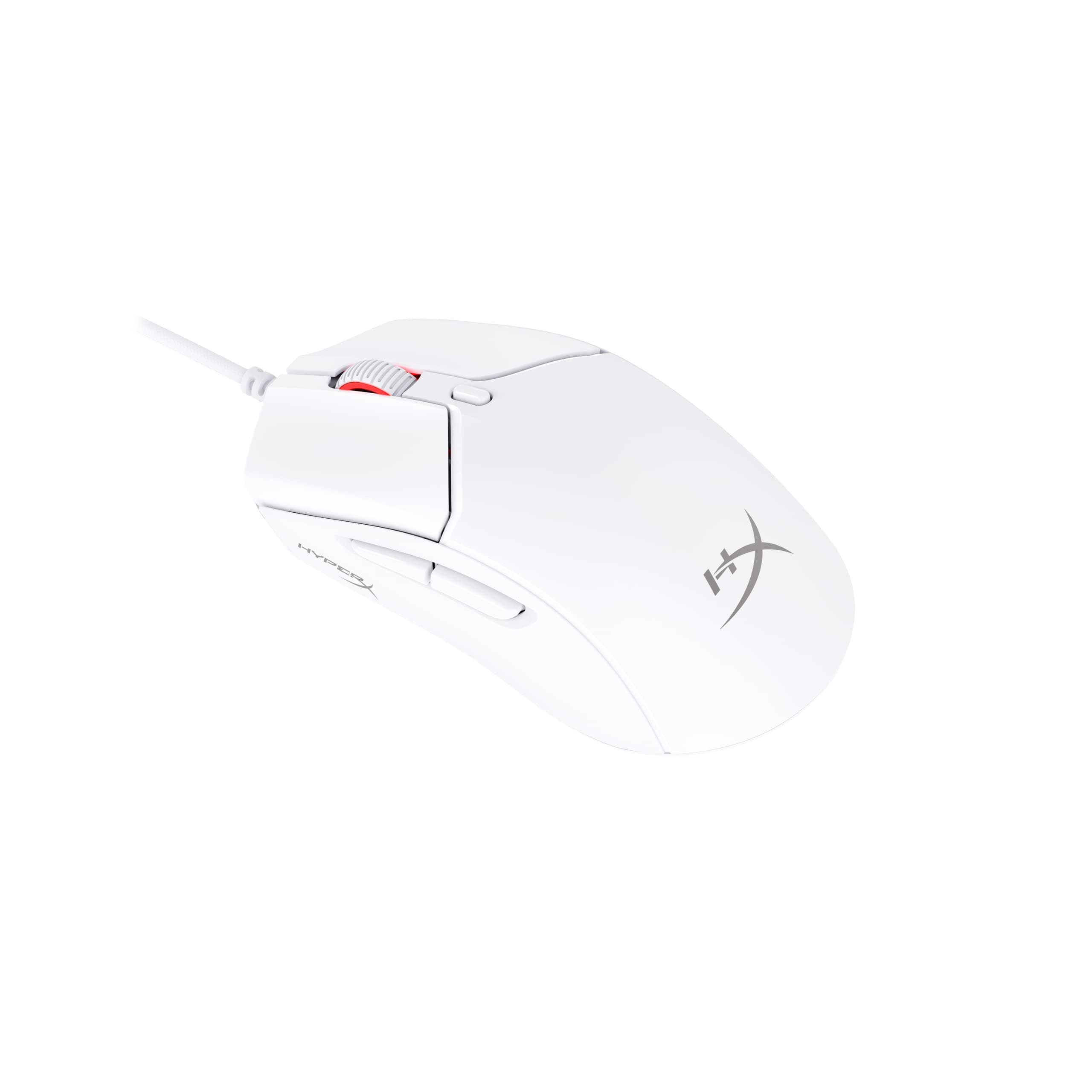 Мишка HyperX Pulsefire Haste 2 RGB, оптична (26000dpi), жична, USB, бяла, гейминг, 6 бутона, HyperX 26K Sensor