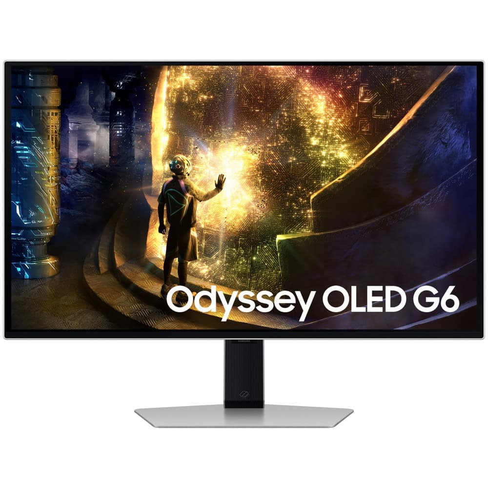 Samsung 27DG610 27" Odyssey G6 Smart, OLED, 240 Hz, 1 ms GTG, 2560x1440, DP 1.4, 2xHDMI 2.1, 2xUSB, Wi-Fi, Bluetooth, Tizen, Silver