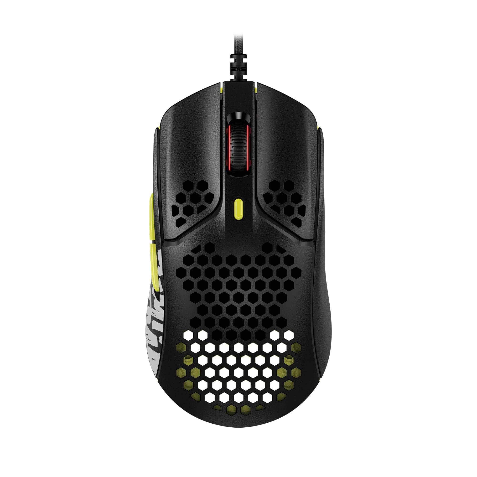 Мишка HyperX Pulsefire Haste Wireless, оптична (16000 DPI), безжична, 6 бутона, USB, черна, RGB подсветка, сензор PixArt 3335, програмируеми бутони
