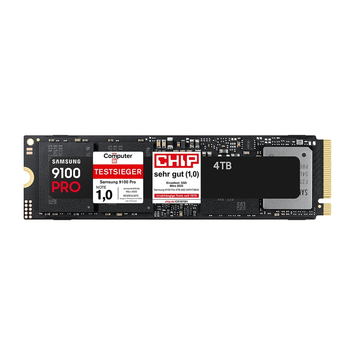 Samsung SSD 9100 PRO 4TB PCIe 5.0 NVMe 2.0 M.2 Четене 14800 MB/s Запис 13400 MB/s