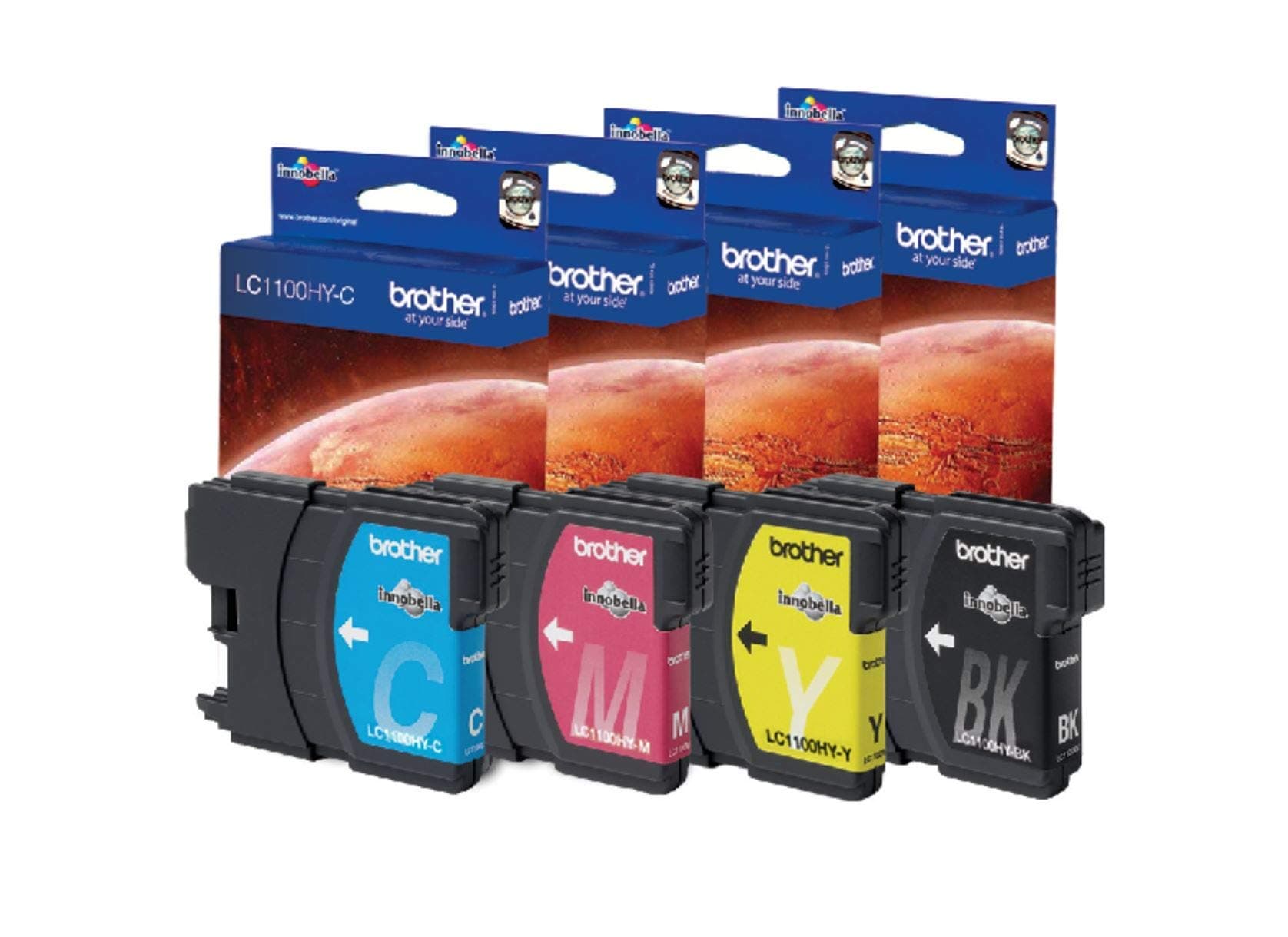 Brother LC-1100HY BK/C/M/Y VALUE BP Ink Cartridge High Yield Set