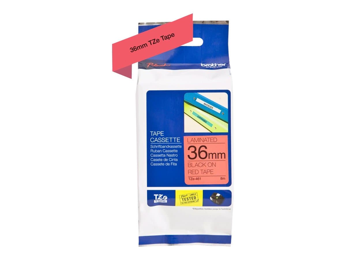 Brother TZe-461 Tape Black on Red, Laminated, 36mm, 8 m - Eco