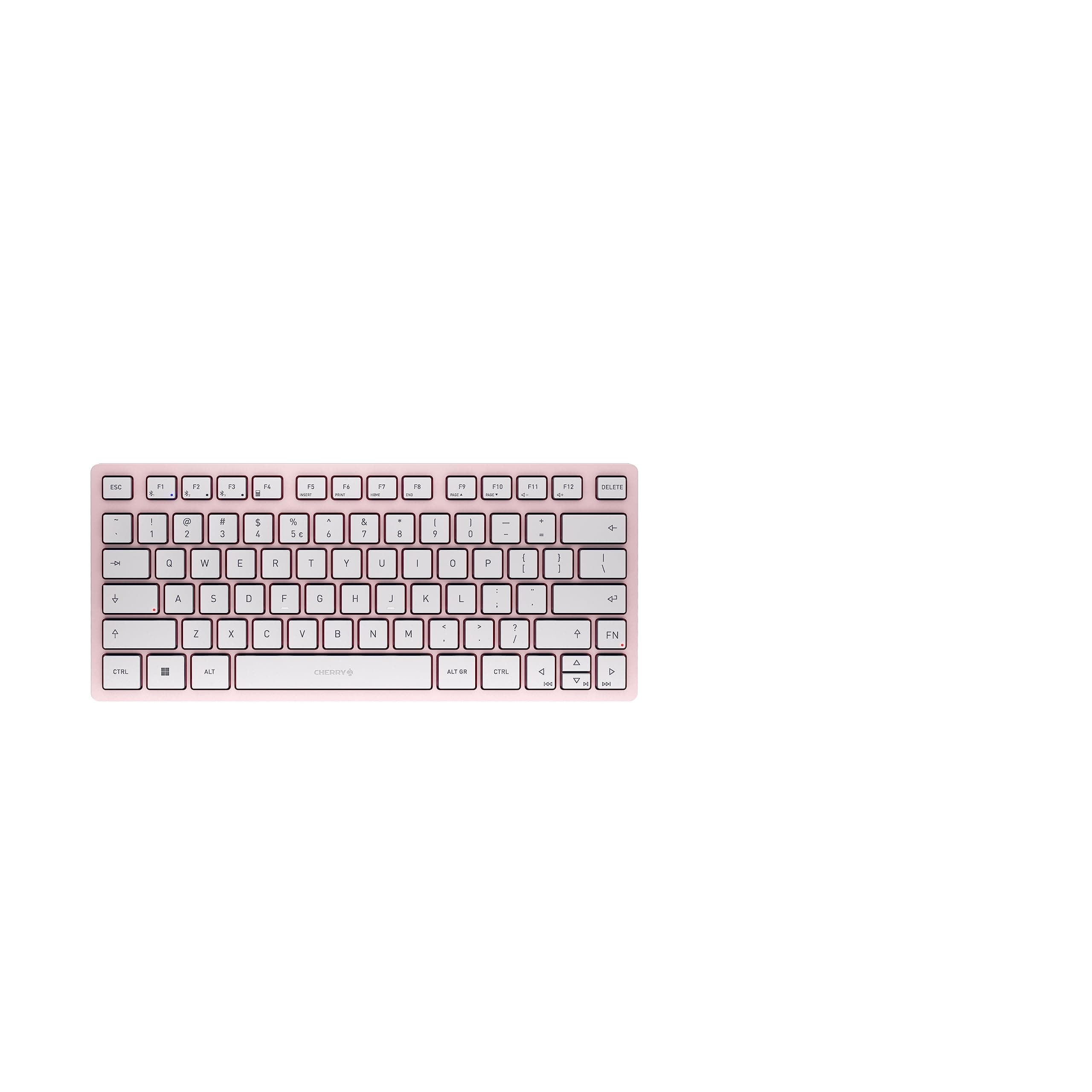 Клавиатура Cherry KW 7100 MINI BT, безжична, Bluetooth, розова