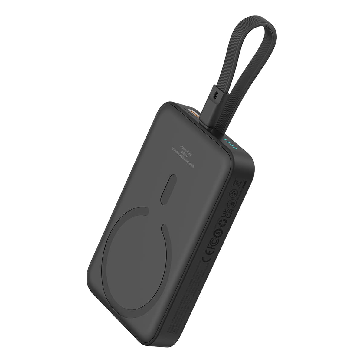 Преносима външна батерия с USB-C порт и безжично зареждане с MagSafe (черен) - Baseus Magnetic Mini Wireless Charging Power Bank 10000 mAh 20W (P10022109113)