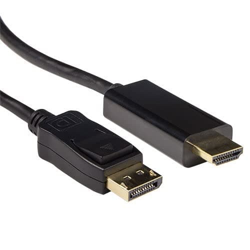 Кабел ACT AK3992, от DisplayPort(м) към HDMI(м), 5m, черен