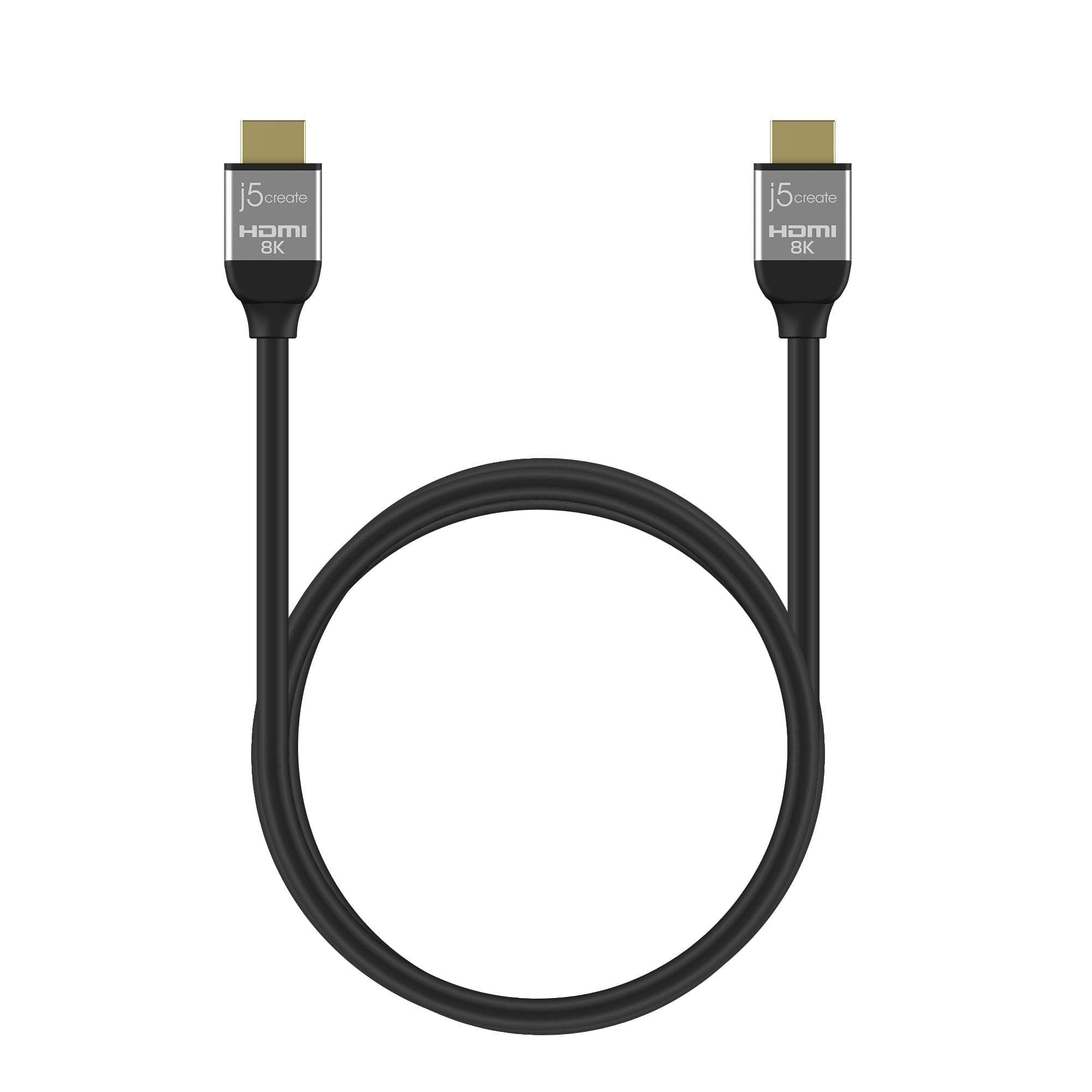 Кабел j5create JDC53, от HDMI(м) към HDMI(м), 2m, черен, 8K@60Hz