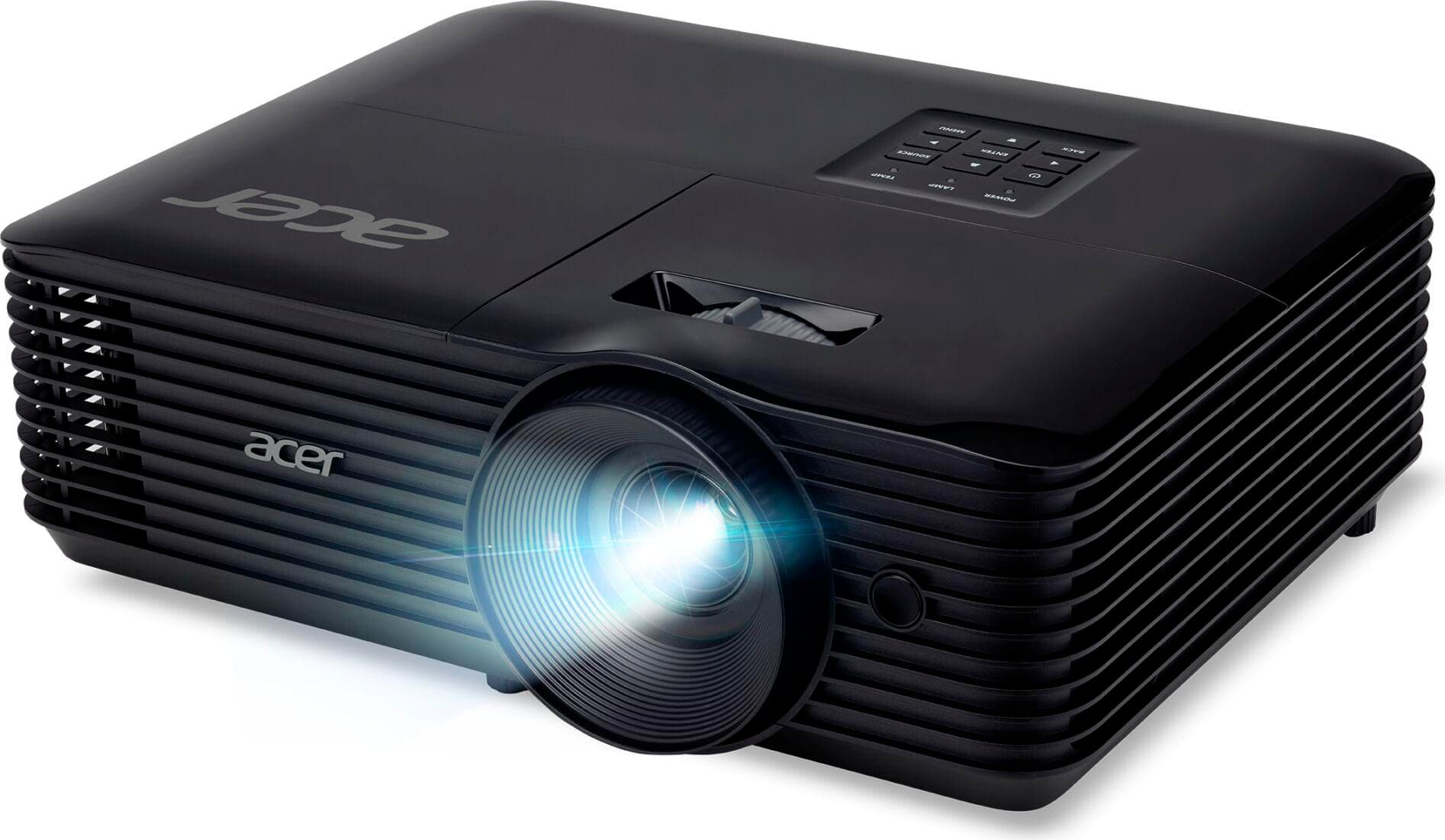 Acer Projector X129H, DLP, XGA (1024x768), 4800 ANSI Lumens, 20000:1, 3D, HDMI, VGA, RCA, Audio in, DC Out (5V/2A, USB-A), Speaker 3W, Bluelight Shield, LumiSense, 2.8kg, Black