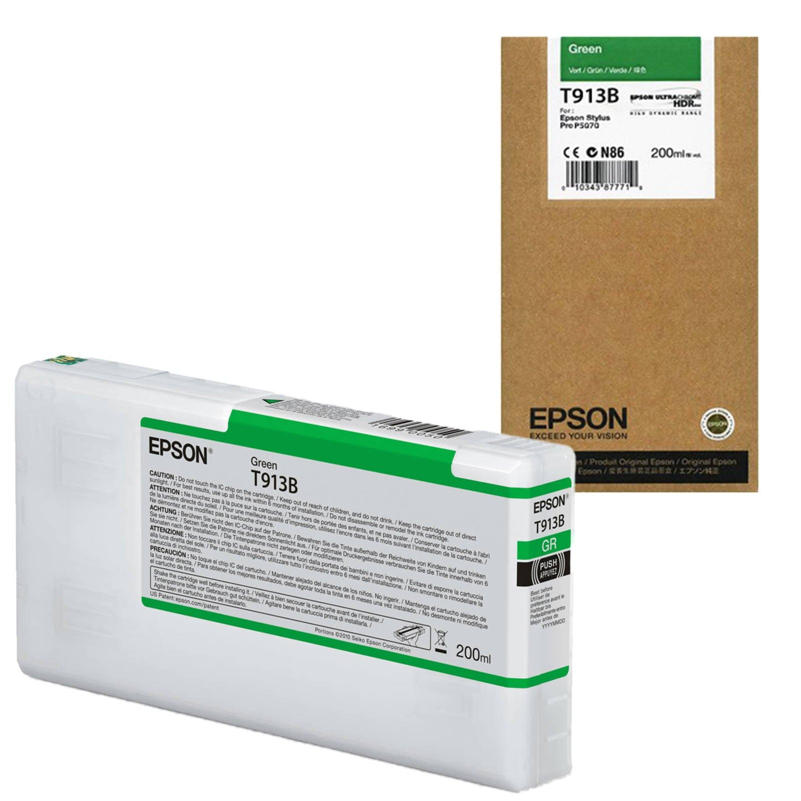 Epson T913B Green Ink Cartridge (200ml)