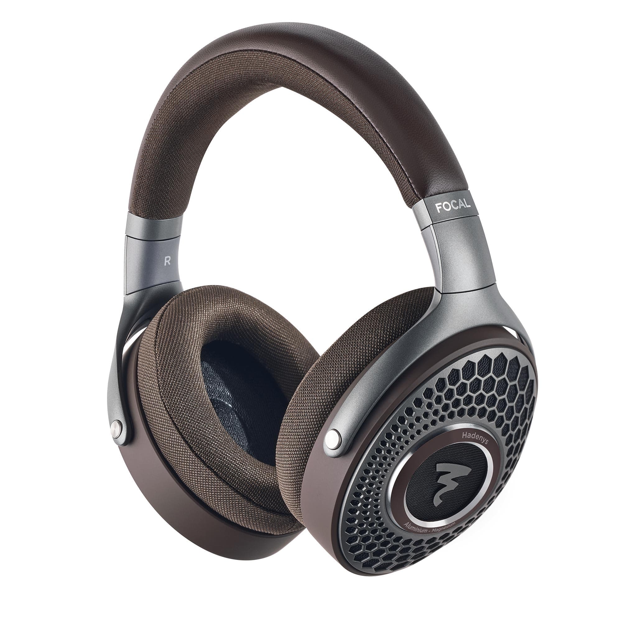 Слушалки Focal Hadenys, Jack 3.5mm, Jack 6.3mm, 40mm алуминиево-магнезиеви мембрани, 26ohms, кафяви