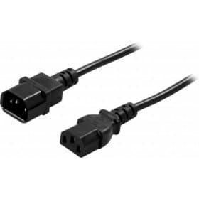 Захранващ кабел PowerWalker от IEC C14(м) към IEC C13(ж), 1.8m, черен
