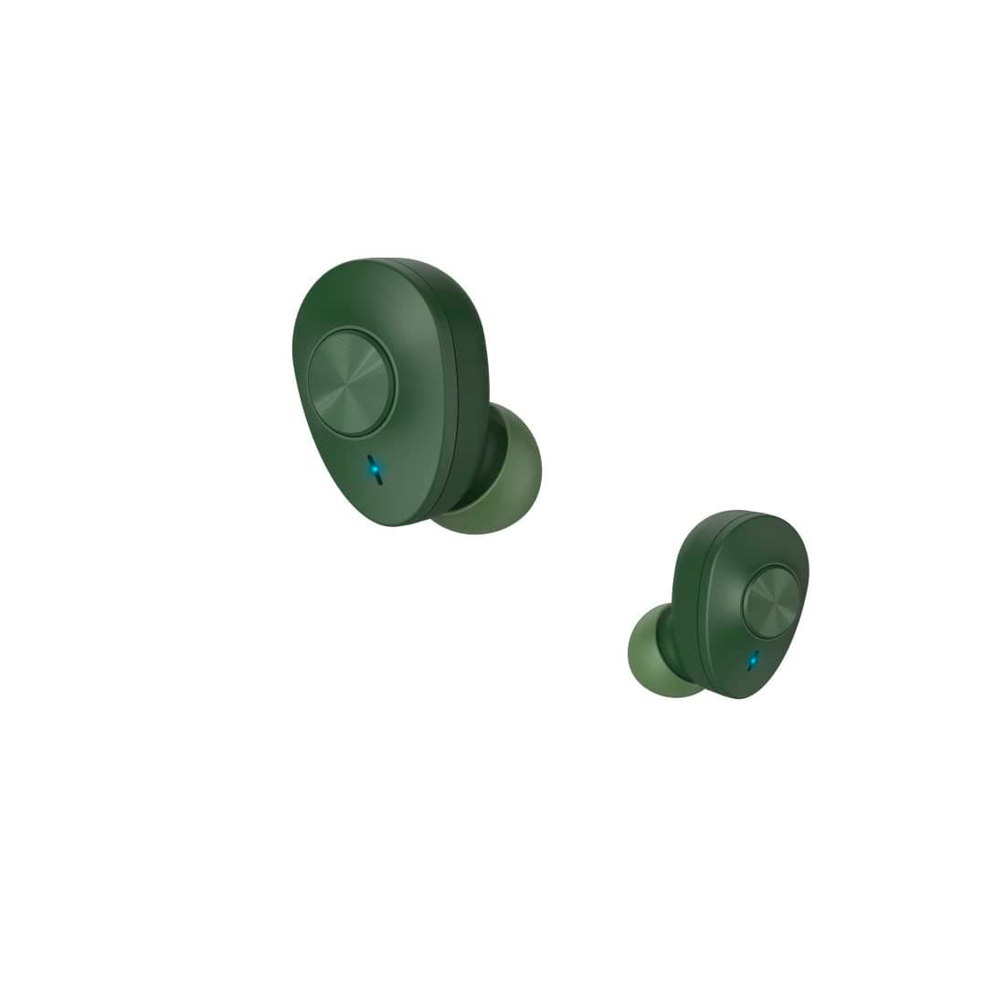 Слушалки HAMA Freedom Buddy (184166), Bluetooth, микрофон, до 4 часа живот на батерията, тип "тапи", Bass Boost, зелени